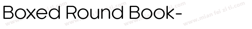 Boxed Round Book字体转换
